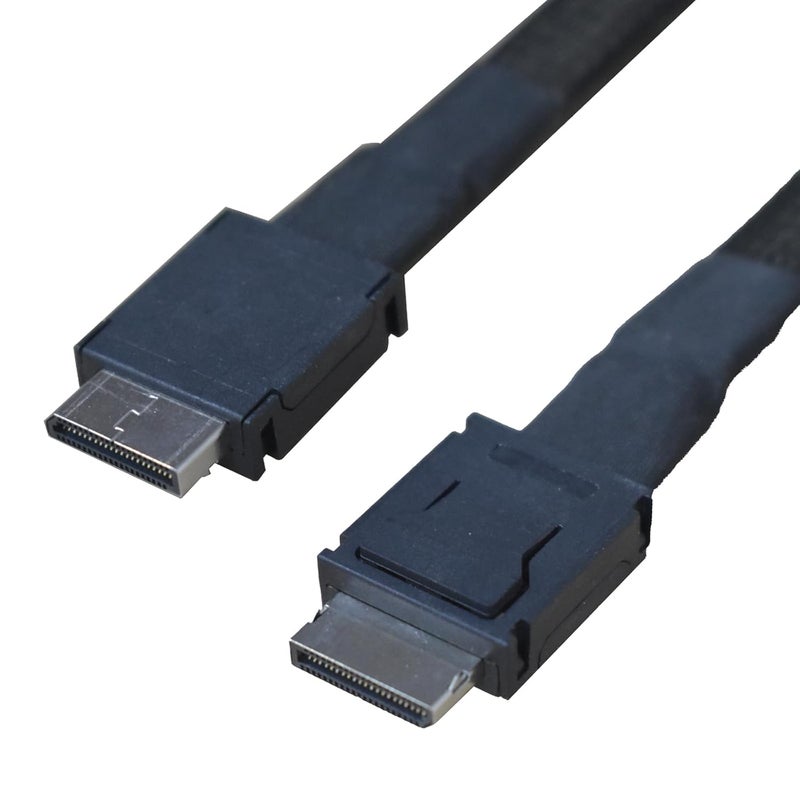 LetLinkSo Shielded Oculink Cable PCIe 4.0 SFF-8611 4i Male Extension Cable for Oculink eGPU onexGPU Mini PC SSD, 3.3 ft (100 cm) - Image 1